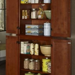 Arts and Crafts Cottage Oak Food Pantry by HOMESTYLES -Deals HOMESTYLES Store brown homestyles pantry cabinets 5180 64 1f 1000