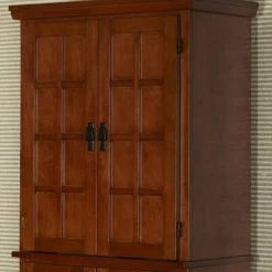 Arts and Crafts Cottage Oak Food Pantry by HOMESTYLES -Deals HOMESTYLES Store brown homestyles pantry cabinets 5180 64 44 1000