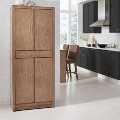 Big Sir Brown Oak Kitchen Pantry by HOMESTYLES -Deals HOMESTYLES Store brown homestyles pantry cabinets 5506 69 31 1000