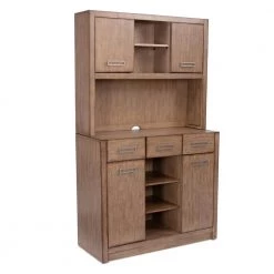 Big Sir Brown Oak Buffet with Hutch by HOMESTYLES
