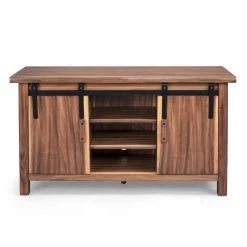 Forest Retreat 56 in. Brown Teak Wood TV Stand by HOMESTYLES