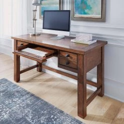 54 in. Rectangular Aged Maple 5 Drawer Writing Desk with Keyboard Tray by HOMESTYLES 26 54 in. Rectangular Aged Maple 5 Drawer Writing Desk with Keyboard Tray by HOMESTYLES -Deals HOMESTYLES Store brown homestyles writing desks 5412 15 76 1000