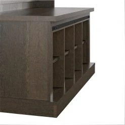 Bayshore Heights Brown Oak Entryway Bench with Hall Tree by Ameriwood Home -Deals HOMESTYLES Store brown oak ameriwood home hall trees hd79316 77 1000