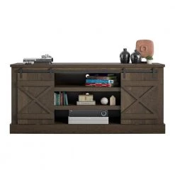 Bayshore Heights 60 in. Brown Oak TV Stand Fits TV's up to 70 in. by Ameriwood Home -Deals HOMESTYLES Store brown oak ameriwood home tv stands hd91688 c3 1000