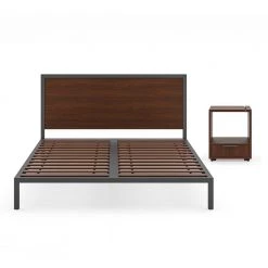 Merge 2-Piece Brown Walnut Queen Bedroom Set by HOMESTYLES