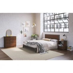 Merge 3-Piece Brown Walnut Queen Bedroom Set by HOMESTYLES -Deals HOMESTYLES Store brown walnut homestyles bedroom sets 5450 5014 31 1000