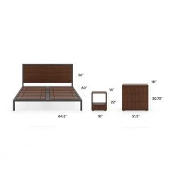 Merge 3-Piece Brown Walnut Queen Bedroom Set by HOMESTYLES -Deals HOMESTYLES Store brown walnut homestyles bedroom sets 5450 5014 c3 1000
