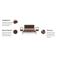 Merge 3-Piece Brown Walnut Queen Bedroom Set by HOMESTYLES 15 Merge 3-Piece Brown Walnut Queen Bedroom Set by HOMESTYLES -Deals HOMESTYLES Store brown walnut homestyles bedroom sets 5450 5015 4f 1000