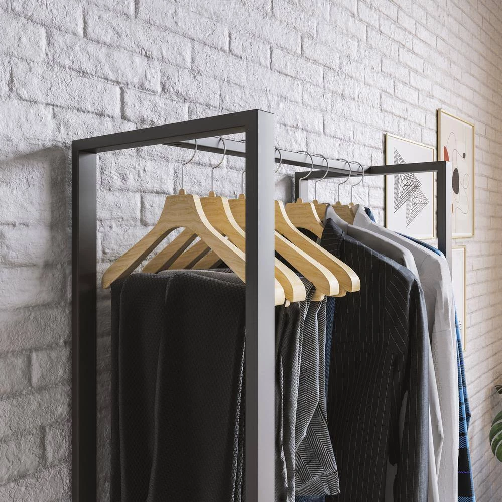 Merge Brown Walnut Personal Organizer Clothes Rack 36 in. W x 69 in. H by HOMESTYLES 5 Merge Brown Walnut Personal Organizer Clothes Rack 36 in. W x 69 in. H by HOMESTYLES - Image 5