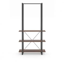 Merge Brown Walnut Personal Organizer Clothes Rack 36 in. W x 69 in. H by HOMESTYLES