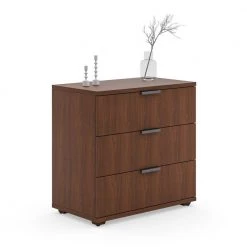 Merge 3-Drawer Brown Walnut Chest of Drawers (31.5 in W x 30.75 in H) by HOMESTYLES -Deals HOMESTYLES Store brown walnut homestyles chest of drawers 5450 41 c3 1000