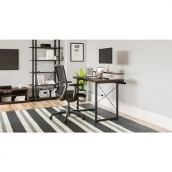 Merge 42 in. Brown Walnut Computer Desk with Monitor Stand by HOMESTYLES -Deals HOMESTYLES Store brown walnut homestyles computer desks 5450 152 76 1000