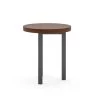 Merge 18 in. Brown Wood Walnut Round End Table by HOMESTYLES