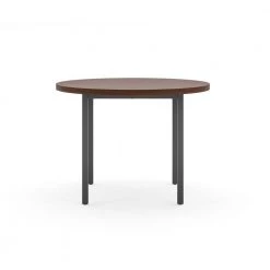 Merge 42 in. Brown Wood Walnut Round Dining Table by HOMESTYLES