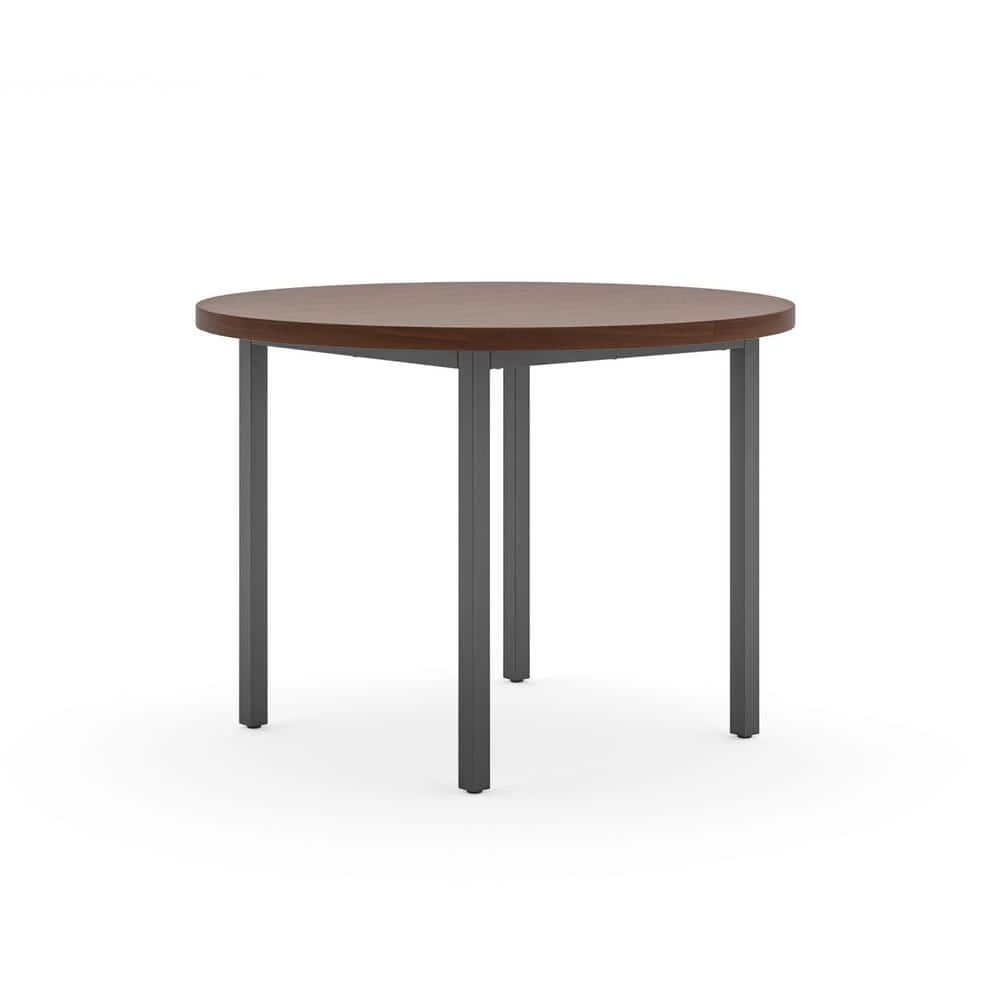 Merge 42 in. Brown Wood Walnut Round Dining Table by HOMESTYLES 2 Merge 42 in. Brown Wood Walnut Round Dining Table by HOMESTYLES - Image 2