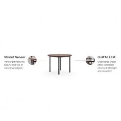 Merge 42 in. Brown Wood Walnut Round Dining Table by HOMESTYLES 14 Merge 42 in. Brown Wood Walnut Round Dining Table by HOMESTYLES -Deals HOMESTYLES Store brown walnut homestyles kitchen dining tables 5450 30 fa 1000