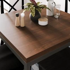 Merge 42 in. Brown Walnut Square Dining Table by HOMESTYLES 10 Merge 42 in. Brown Walnut Square Dining Table by HOMESTYLES -Deals HOMESTYLES Store brown walnut homestyles kitchen dining tables 5450 31 4f 1000