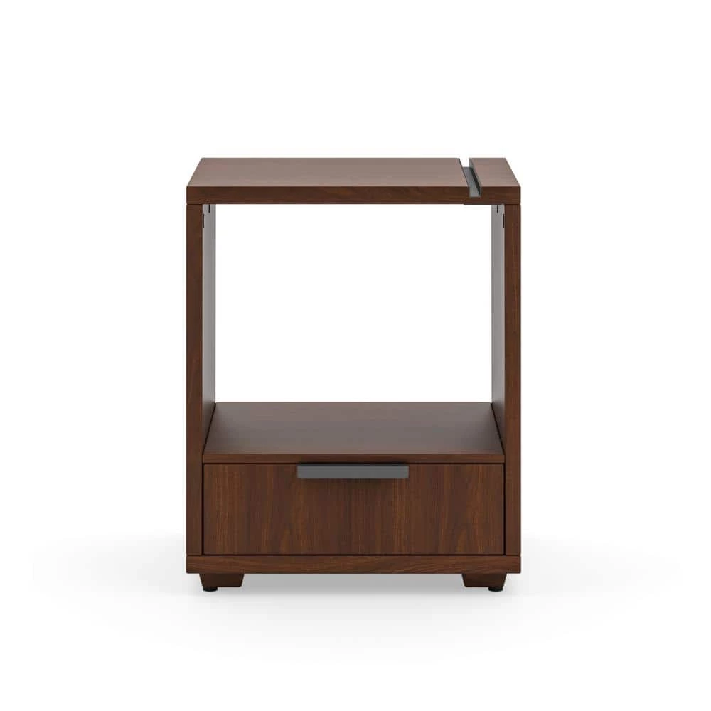Merge 1-Drawer Brown Walnut Nightstand 22 x 18 x 14 by HOMESTYLES 1 Merge 1-Drawer Brown Walnut Nightstand 22 x 18 x 14 by HOMESTYLES