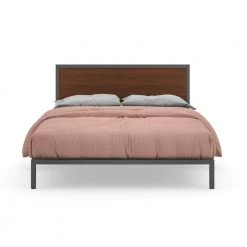 Merge Brown Walnut Queen Bed by HOMESTYLES -Deals HOMESTYLES Store brown walnut homestyles panel beds 5450 500 1f 1000