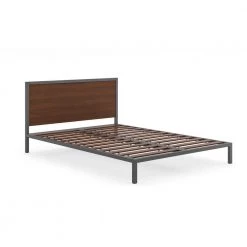 Merge Brown Walnut Queen Bed by HOMESTYLES -Deals HOMESTYLES Store brown walnut homestyles panel beds 5450 500 44 1000