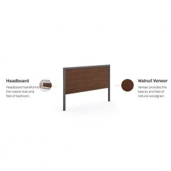 Merge Brown Walnut Queen Bed by HOMESTYLES -Deals HOMESTYLES Store brown walnut homestyles panel beds 5450 500 fa 1000