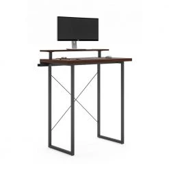 Merge 42 in. Brown Walnut Standing Desk with Monitor Stand by HOMESTYLES 13 Merge 42 in. Brown Walnut Standing Desk with Monitor Stand by HOMESTYLES -Deals HOMESTYLES Store brown walnut homestyles standing desks 5450 172 1f 1000