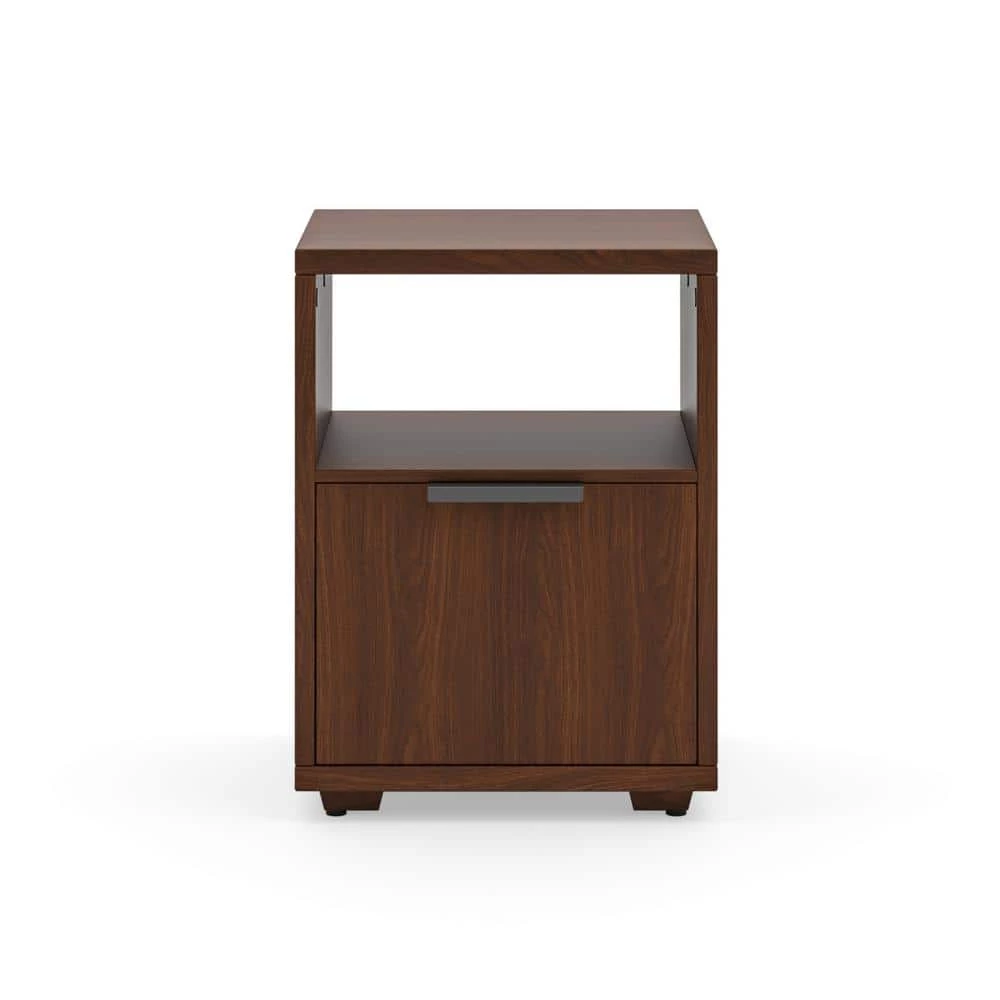 Merge 42 in. Brown Walnut Writing Desk with Storage Pedestal by HOMESTYLES 3 Merge 42 in. Brown Walnut Writing Desk with Storage Pedestal by HOMESTYLES - Image 3