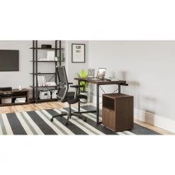 Merge 42 in. Brown Walnut Writing Desk with Storage Pedestal by HOMESTYLES 20 Merge 42 in. Brown Walnut Writing Desk with Storage Pedestal by HOMESTYLES -Deals HOMESTYLES Store brown walnut homestyles writing desks 5450 151 44 1000