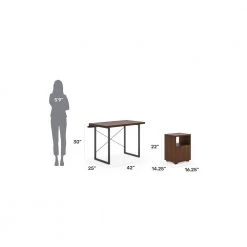 Merge 42 in. Brown Walnut Writing Desk with Storage Pedestal by HOMESTYLES 21 Merge 42 in. Brown Walnut Writing Desk with Storage Pedestal by HOMESTYLES -Deals HOMESTYLES Store brown walnut homestyles writing desks 5450 151 fa 1000