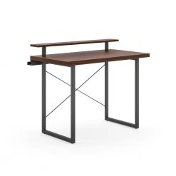 Merge 42 in. Brown Walnut Writing Desk with Stand and File by HOMESTYLES -Deals HOMESTYLES Store brown walnut homestyles writing desks 5450 1521 1d 1000