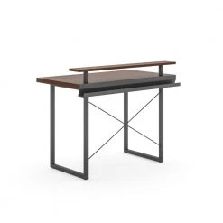 Merge 42 in. Brown Walnut Writing Desk with Stand and File by HOMESTYLES -Deals HOMESTYLES Store brown walnut homestyles writing desks 5450 1521 1f 1000