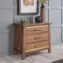 Forest Retreat 19 in. Brown Teak Wood Chest by HOMESTYLES -Deals HOMESTYLES Store brown wood homestyles chest of drawers 5185 41 31 1000