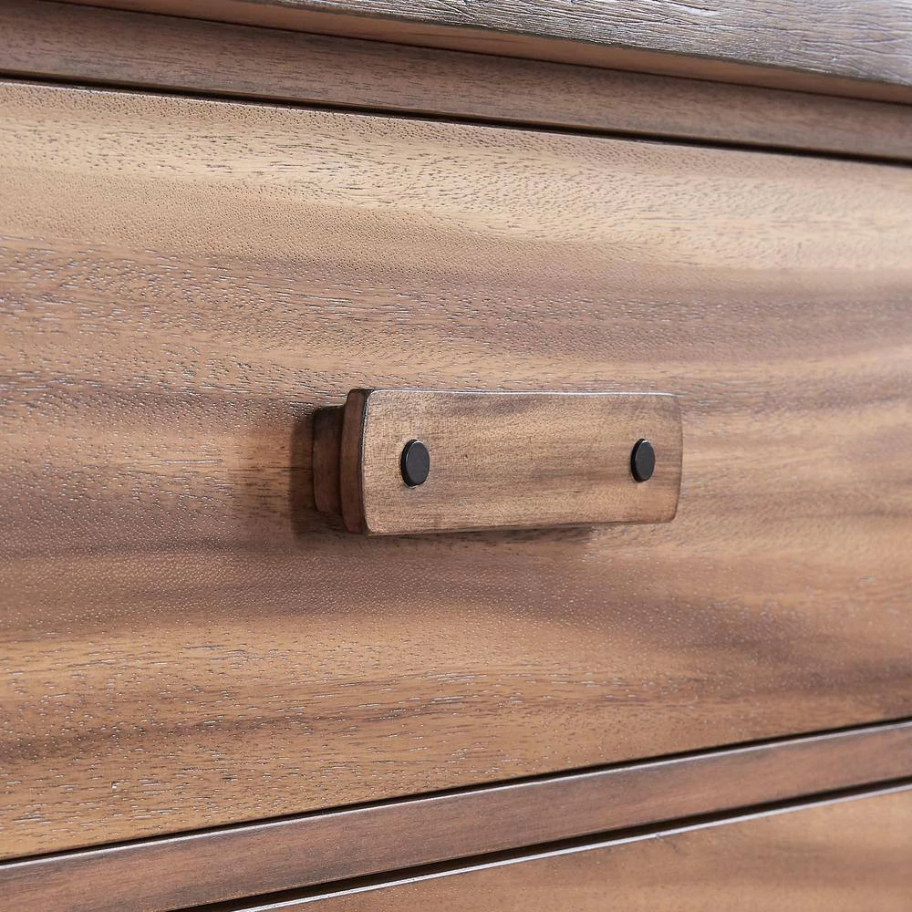 Forest Retreat 19 in. Brown Teak Wood Chest and Mirror by HOMESTYLES 3 Forest Retreat 19 in. Brown Teak Wood Chest and Mirror by HOMESTYLES - Image 3