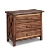 Forest Retreat 19 in. Brown Teak Wood Chest and Mirror by HOMESTYLES