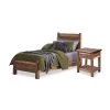 Forest Retreat Brown Teak Wood Twin Bed and Night Stand by HOMESTYLES
