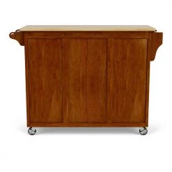 Create-a-Cart Cherry Kitchen Cart With Natural Wood Top by HOMESTYLES -Deals HOMESTYLES Store cherry brown with natural top homestyles kitchen carts 9100 1071 66 1000