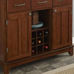 Cherry Buffet with Hutch by HOMESTYLES -Deals HOMESTYLES Store cherry finish homestyles sideboards buffet tables 5100 0072 72 1d 1000