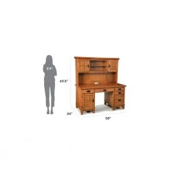 58 in. Rectangular Cottage Oak 5 Drawer Computer Desk with Solid Wood Material by HOMESTYLES -Deals HOMESTYLES Store cottage oak homestyles computer desks 5180 184 44 1000