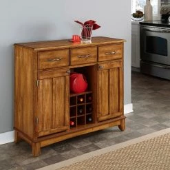 Cottage Oak Buffet with Wine Storage by HOMESTYLES -Deals HOMESTYLES Store cottage oak homestyles sideboards buffet tables 5100 0066 31 1000