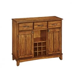 Cottage Oak Buffet with Wine Storage by HOMESTYLES