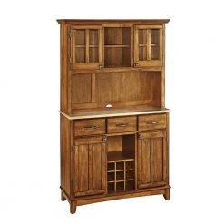 Cottage Oak and Natural Buffet with Hutch by HOMESTYLES