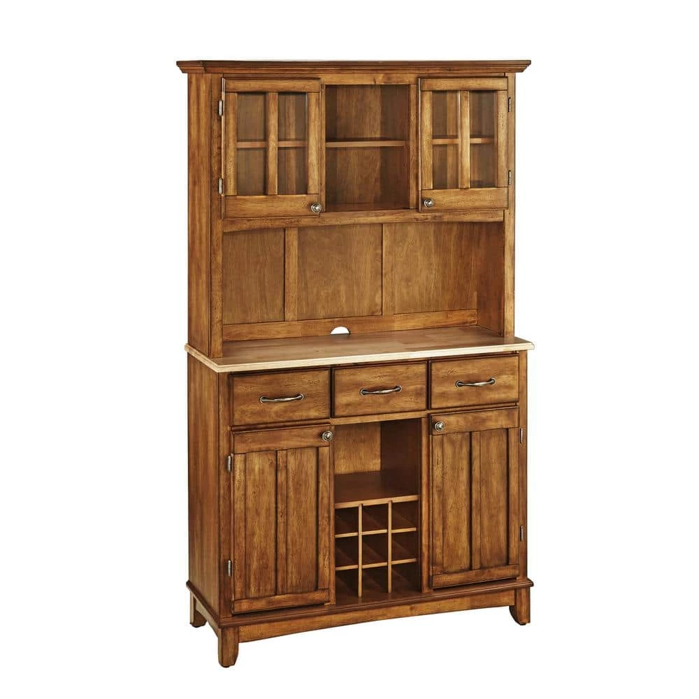 Cottage Oak and Natural Buffet with Hutch by HOMESTYLES 1 Cottage Oak and Natural Buffet with Hutch by HOMESTYLES