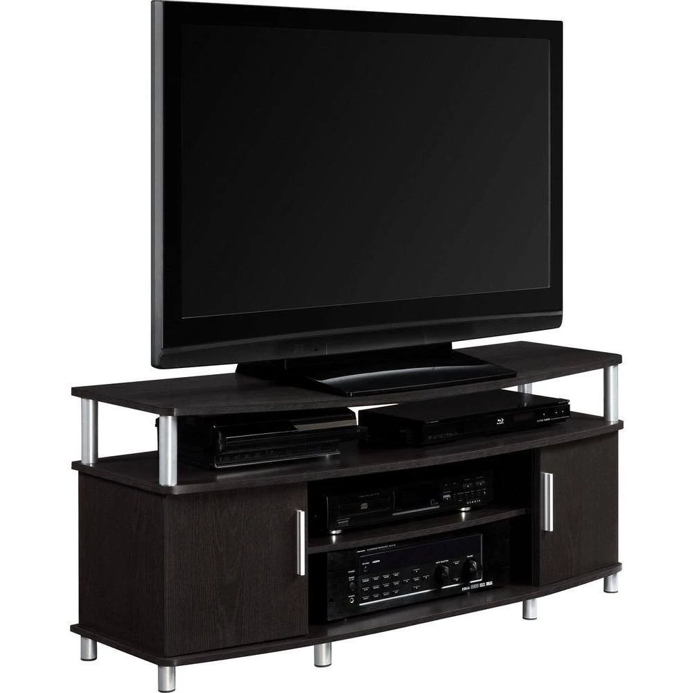 Windsor 47 in. Dark Brown Particle Board TV Stand Fits TVs Up to 50 in. with Storage Doors by Ameriwood Home 6 Windsor 47 in. Dark Brown Particle Board TV Stand Fits TVs Up to 50 in. with Storage Doors by Ameriwood Home - Image 6