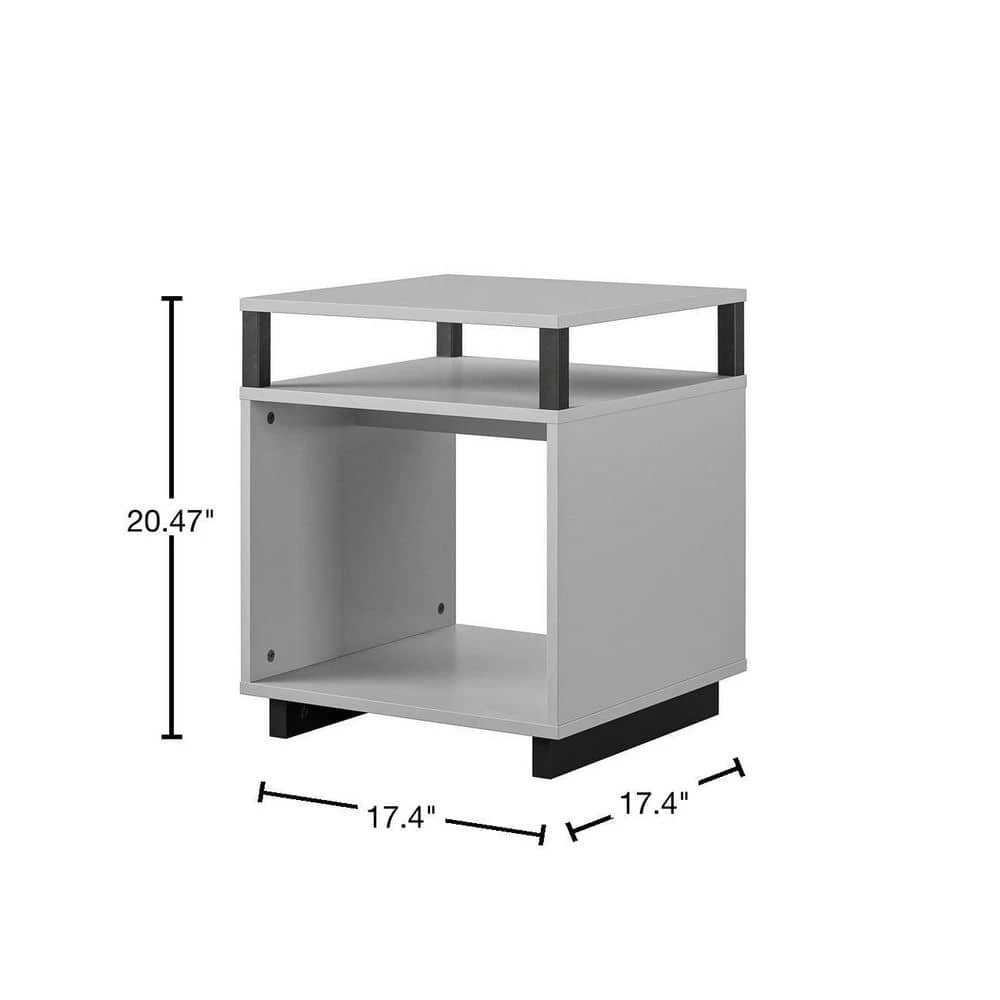 Scepter 20.47 in. Dove Gray End Table by Ameriwood Home 3 Scepter 20.47 in. Dove Gray End Table by Ameriwood Home - Image 3