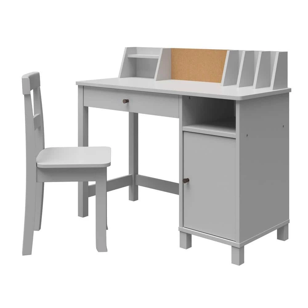 Sarah Dove Gray Kids Desk with Chair by Ameriwood Home 1 Sarah Dove Gray Kids Desk with Chair by Ameriwood Home