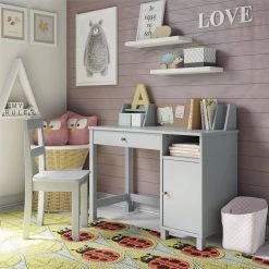 Sarah Dove Gray Kids Desk with Chair by Ameriwood Home 12 Sarah Dove Gray Kids Desk with Chair by Ameriwood Home -Deals HOMESTYLES Store dove gray ameriwood home kids desks hd85271 c3 1000