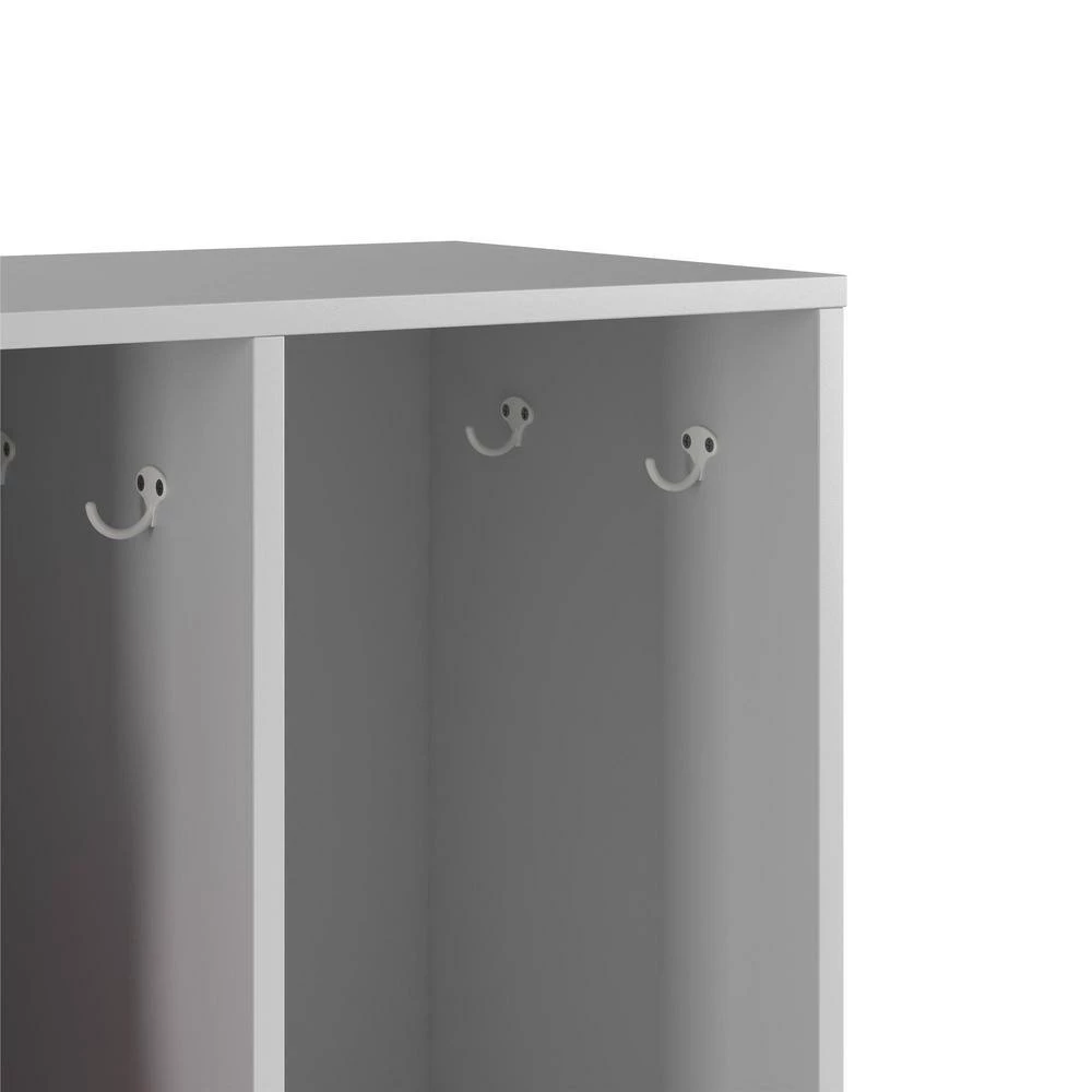 Lauren Kids Dove Gray 4 Cube Storage with Open Coat Locker by Ameriwood Home 6 Lauren Kids Dove Gray 4 Cube Storage with Open Coat Locker by Ameriwood Home - Image 6