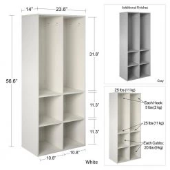 Lauren Kids Dove Gray 4 Cube Storage with Open Coat Locker by Ameriwood Home 13 Lauren Kids Dove Gray 4 Cube Storage with Open Coat Locker by Ameriwood Home -Deals HOMESTYLES Store dove gray ameriwood home kids storage cubes hd37633 4f 1000