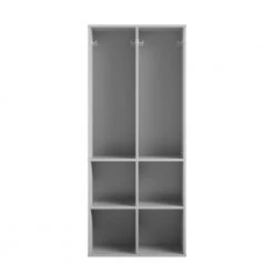 Lauren Kids Dove Gray 4 Cube Storage with Open Coat Locker by Ameriwood Home