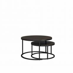 Clarine 31.5 in. Espresso 18 in. H Round Nesting Coffee and End Table Bundle with 4-Pieces by Ameriwood Home -Deals HOMESTYLES Store espresso ameriwood home coffee tables de41142 44 1000